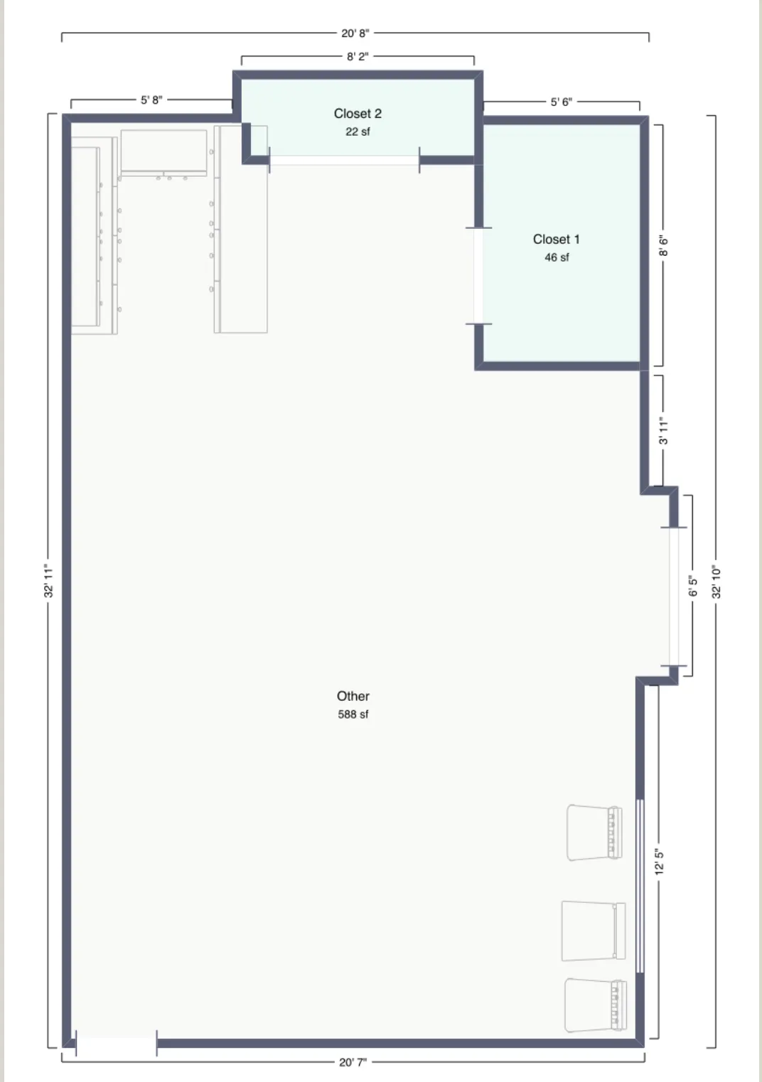 Floor plan of the Stanage hall
